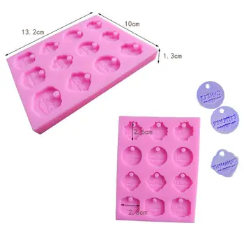 

New with Hole 12 Constellation Coin Silicone Mold Plaster Sheet Molds DIY Handmade Pendant Making Mould Y4QB