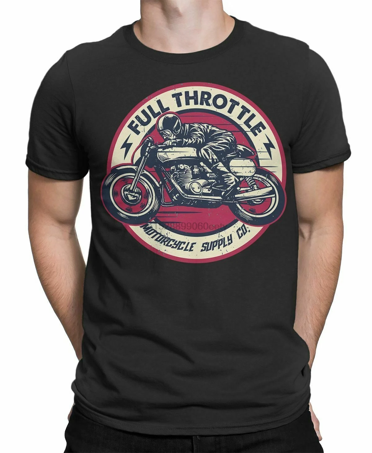 

Motorbiker Full Throttle Mens T-Shirt
