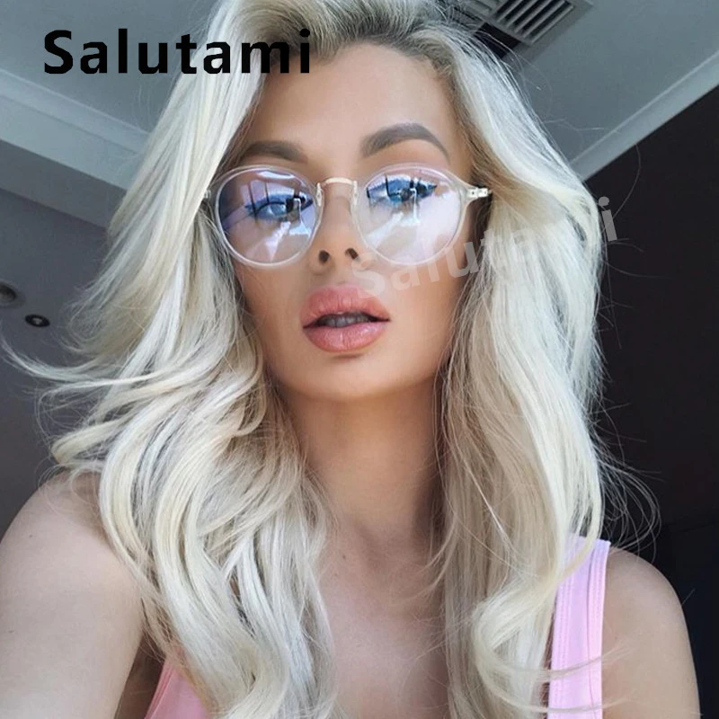 

Alloy Round Clear Glasses Frame For Women Classic Rivet Sexy Computer Cat Eye Eyewear Men Black Leopard Eyeglasses Transparent