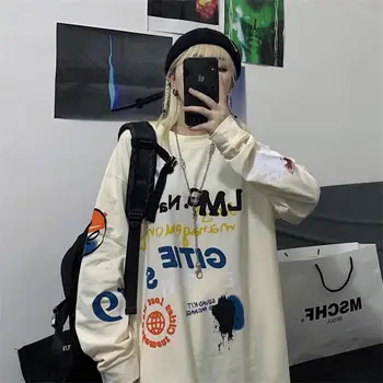 

2020 Graffiti Letter Loose T-shirt Women's T-shirts Tops Japanese Kawaii Ladies Ulzzang Female Korean Harajuku Clothes For Women