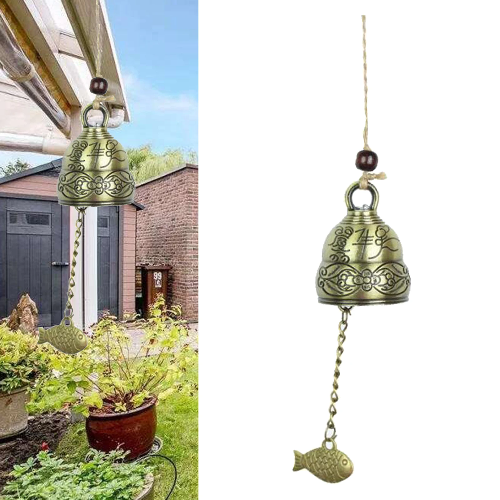 Japanese Furin Wind Chimes Cast Iron Pagoda With Bell/New in Box/Made in Japan