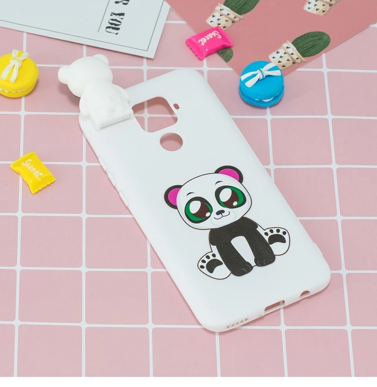 sFor Huawei Mate 30 20 10 Lite Case Silicone Cute 3D Cat Panda TPU Soft Back Cover Case For Huawei Y6 Y7 Y9 Y5 Coque