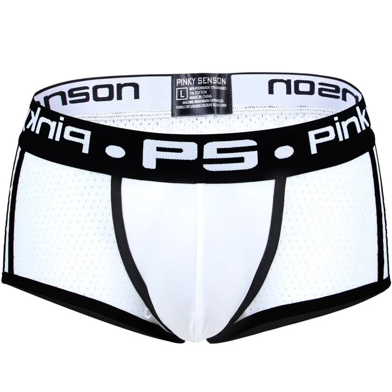Мизинец сенсон бренд для мужчин Slip Ropa Interior Hombre Calzoncillo Bielizna сексуальные боксеры шорты для мужчин Гей Нижнее белье сетка боксеры - Цвет: 1