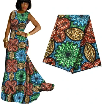 

Cotton African Printed Real Wax Fabric 2019 New Arrival Sewing Batik Cloth Fabric Ankara Printed Real Wax Fabric For Dress