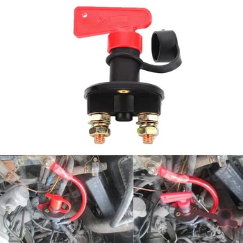 

DC 12V-24V 300A Car Battery Switch Power Isolator Cut Off Kill Switch 2 Removable Keys Marine ATV Truck Boat Car Auto