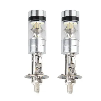 

Replacement LED Headlight 2pcs Parts H1 100W White 12-24V Projector Fog
