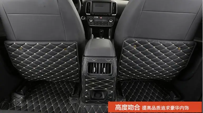 Автомобильный Стайлинг для hyundai ix35 2010- Автомобильный интерьер PU заднее сиденье защитная накладка Анти Удар коврик 3 шт