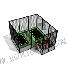 Высокое качество CE сертифицированный батут парк с пеной яма& склон HZ-LG078