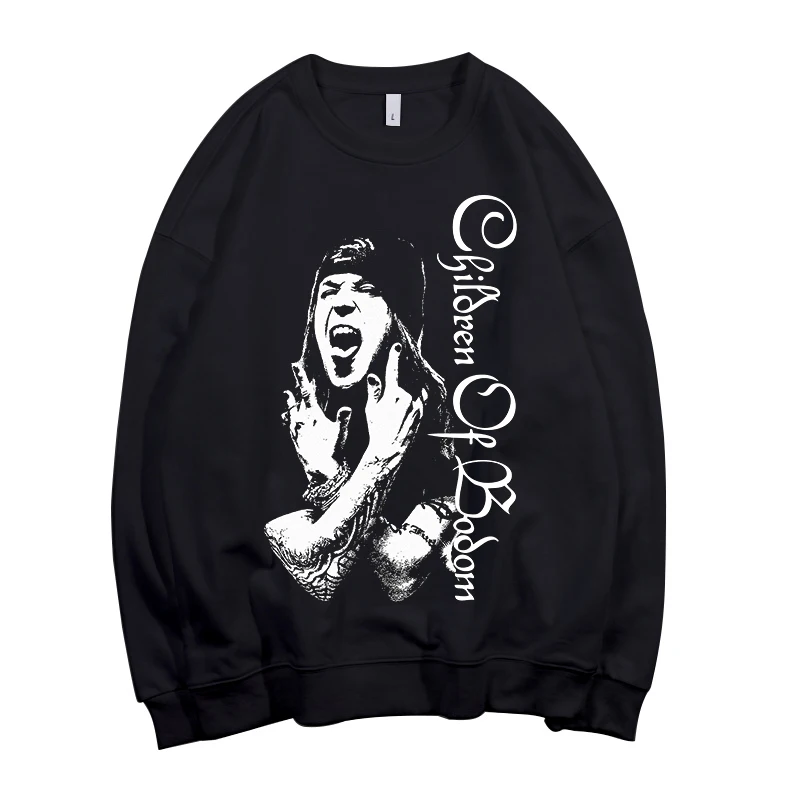 8 designs Death Children Of Bodom Pollover Sweatshirt Rock hoodie punk sudadera streetwear fleece Outerwear heavy metal - Цвет: 2