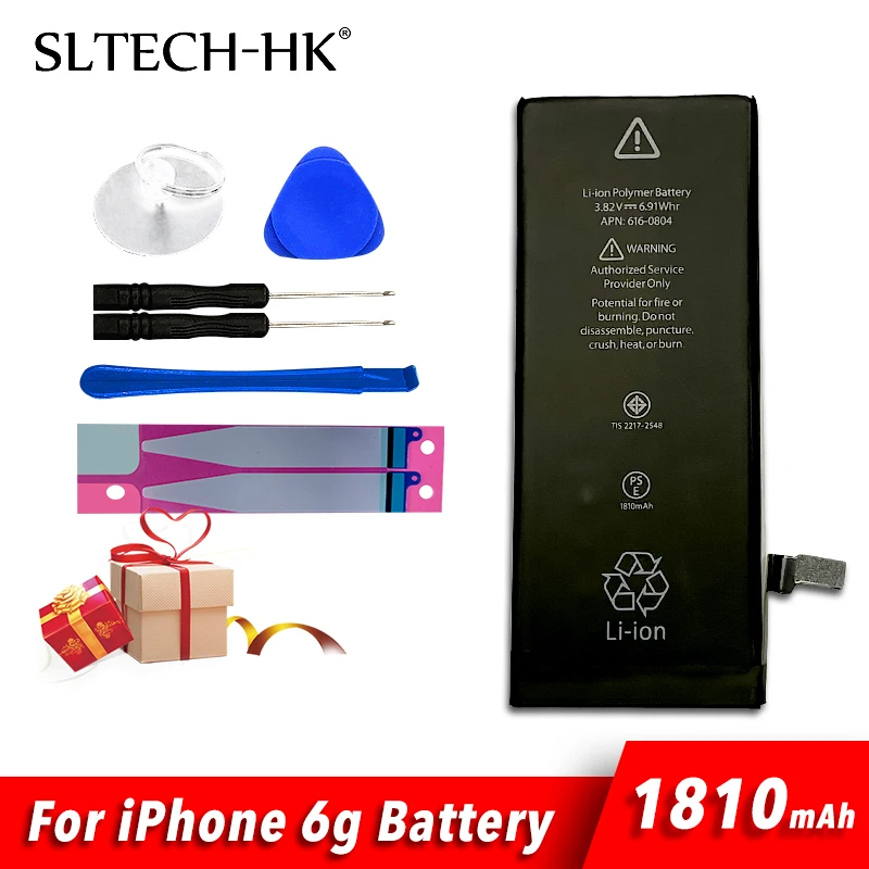 Литиевая батарея для iPhone 5S 6 S 7 8 Plus сменные батареи внутренняя телефона 2060 мАч 2265 +