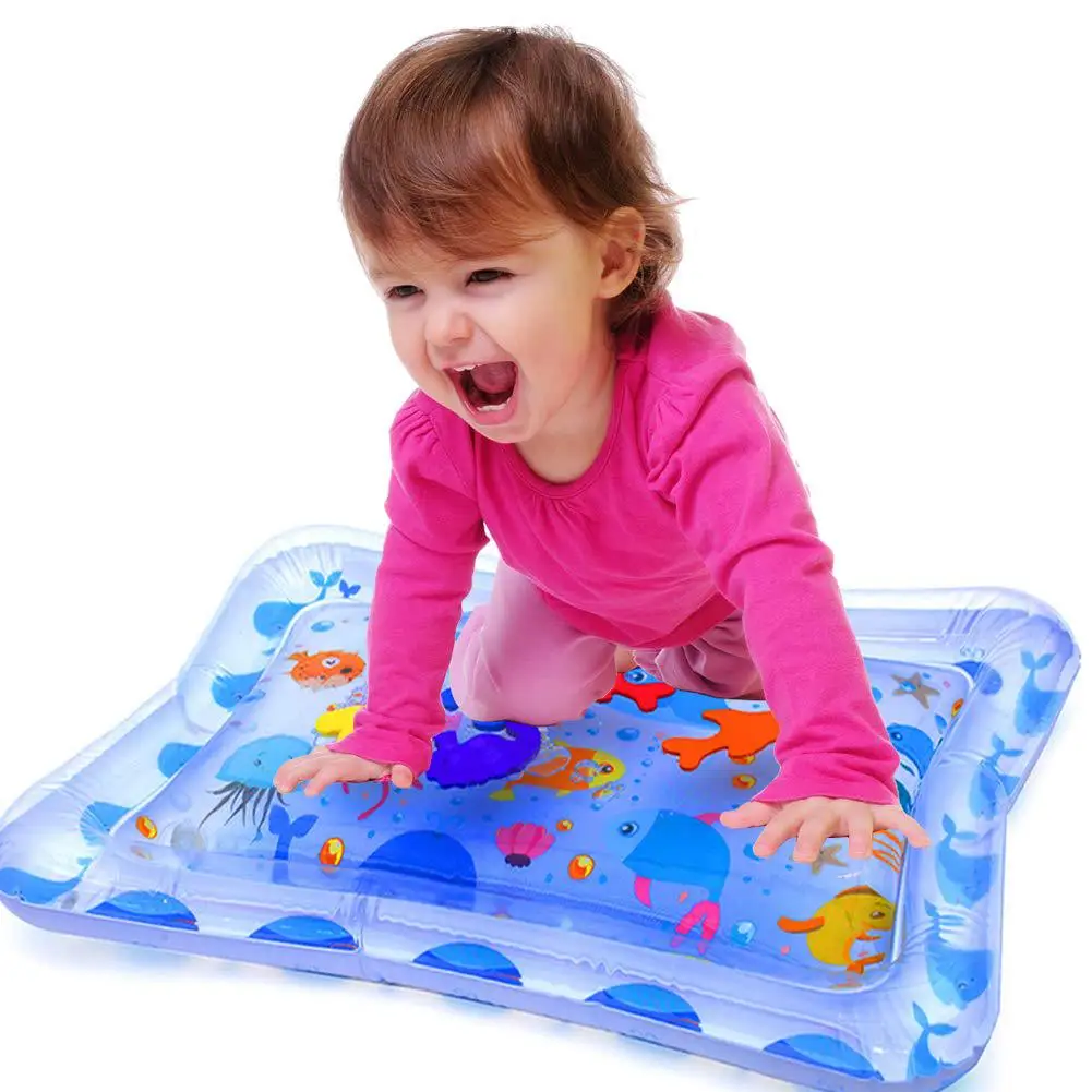 Cute Whale Animal Number Inflatable Tummy Time Water Mat Infants Baby Pad Toy encourages babys natural curiosity develop skills | Игрушки и