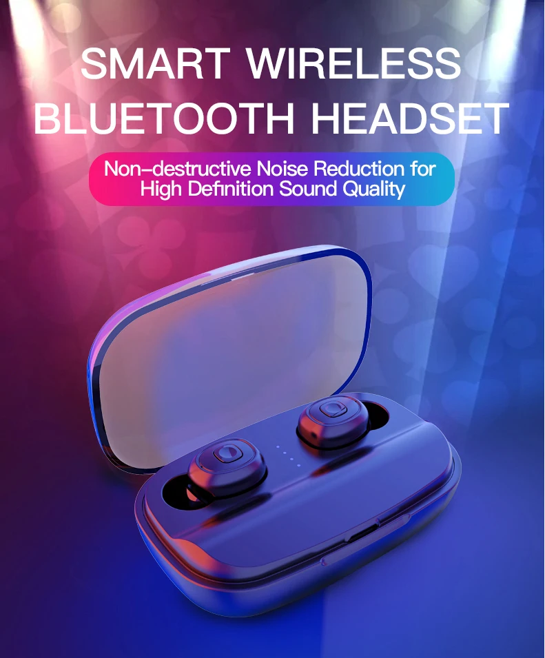 XI10S Bluetooth Headset 5 0 Binaural Wireless Stereo Sports Bluetooth Headset TWS with Mobile Power for huawei xiaomi iphone