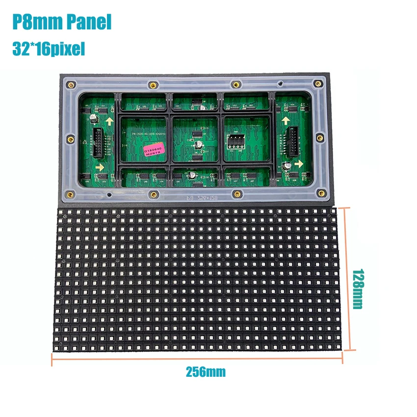 Наружная Светодиодная панель SMD3535 8 мм модуль экрана дисплея 256x128