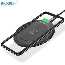 RAXFLY 10 Вт Быстрое беспроводное зарядное устройство для iPhone X XS Max XR Qi Беспроводное зарядное устройство для samsung S9 S8+ Note 9 S7 Edge зарядная площадка