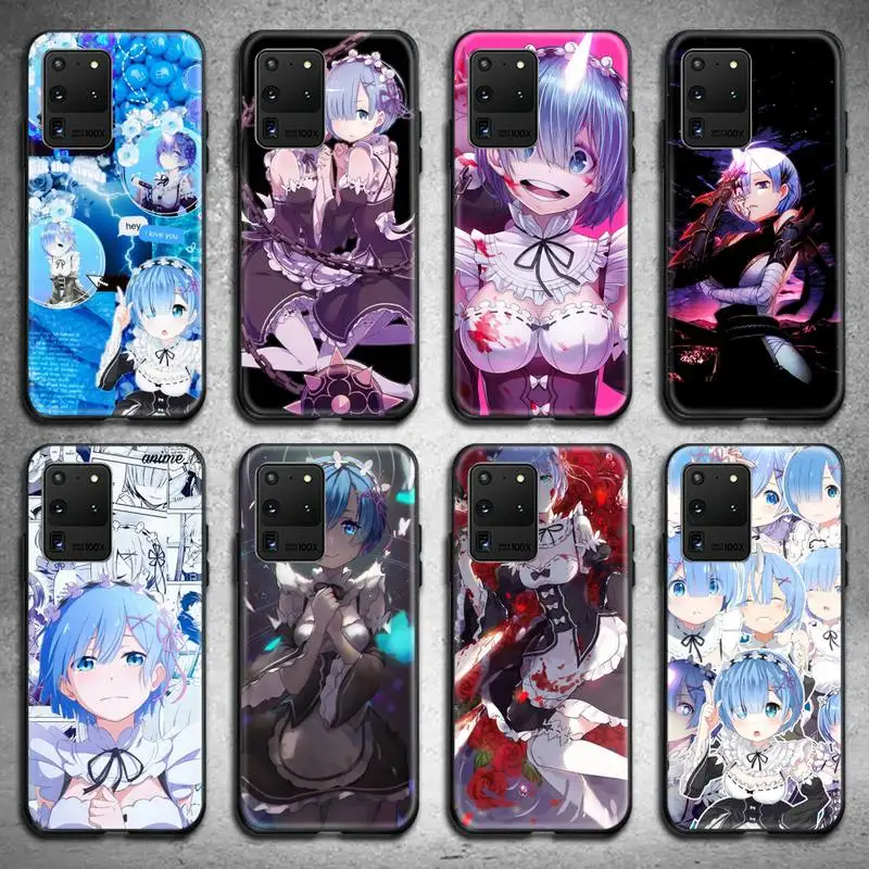 Чехол для телефона с рисунком аниме Re Zero Rem Samsung S20 plus Ultra S6 S7 edge S8 S9 S10 5G lite 2020 |