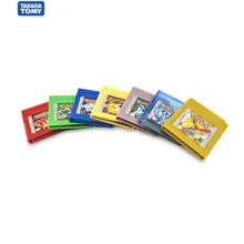 Takara cartucho de vídeo game pokemon, tomy pokemon series 16 bit, jogo clássico, colecionar, versão colorida, idioma inglês