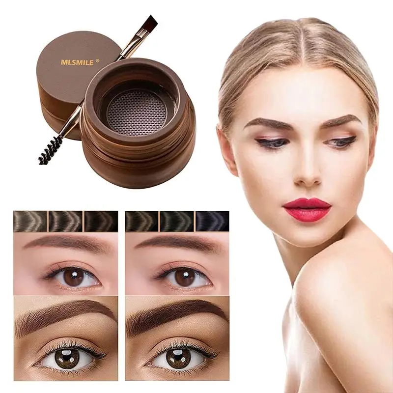 3 In 1 Eyebrow Cream Air Cushion Dyed Pencil Set Wild Band Brush Waterproof | Красота и здоровье