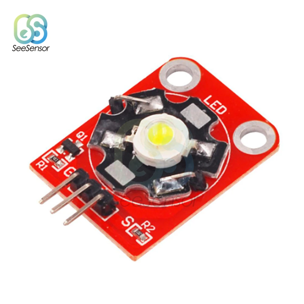 Светодиодный модуль KEYES высокой мощности 3 Вт с шасси печатной платы для Arduino STM32 AVR