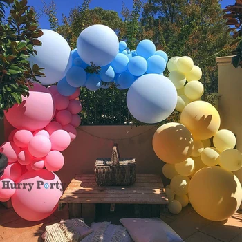 

83pcs/set DIY Macaron Blue Pink Pastel Balloons Garland Arch Kit Birthday Party Decor Adult Wedding Outdoor Decoration Supplies