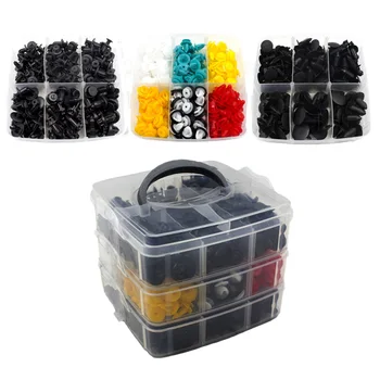 

435Pcs/Set Car Retainer Clips Plastic Fasteners Kit Fender Rivet Clips 18 Sizes Nylon Bumper Auto Push Pin Rivets Kit