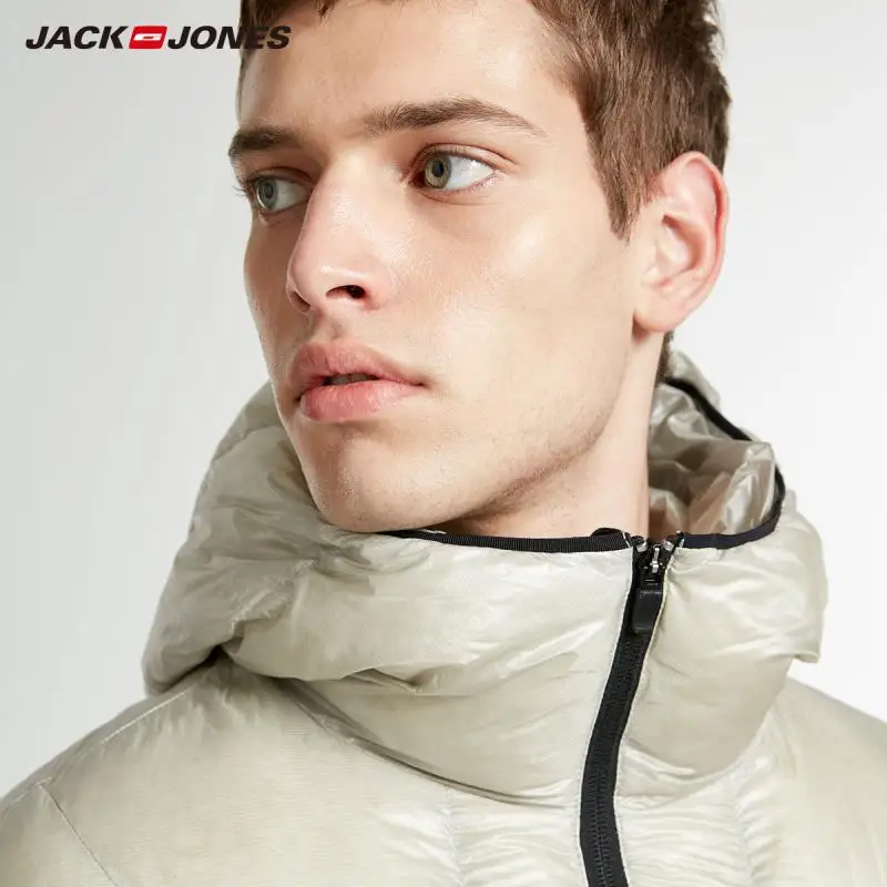 discount  JackJones Winter Men's Hooded Stand Collar Parka Coat Down Jacket Warm Menswear 218412552