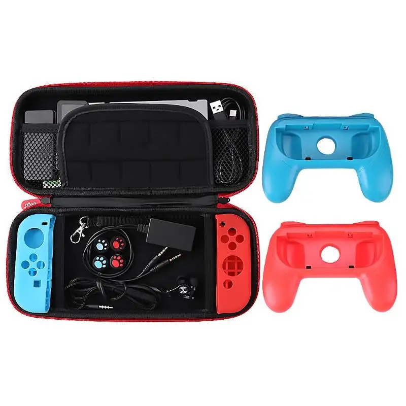 IPega PG-9182 18-в-1 набор комплект аксессуаров подходит для Nintendo Switch Joy-con игровые карты сумка для хранения коробка 2-в-1 аудио адаптер для N-Switch нет