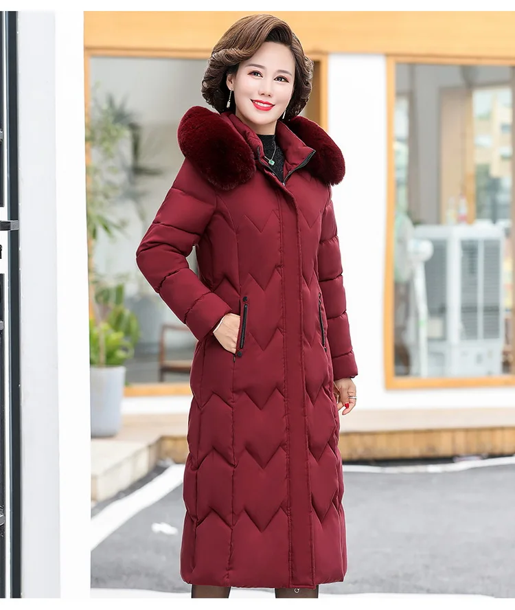 long duvet coat X-Long Parka Women's Solid Long Sleeve Pockets Wool Liner Solid Ladies Winter Outwear Hooded with Fur Warm Coats 2021 long puffer coat womens