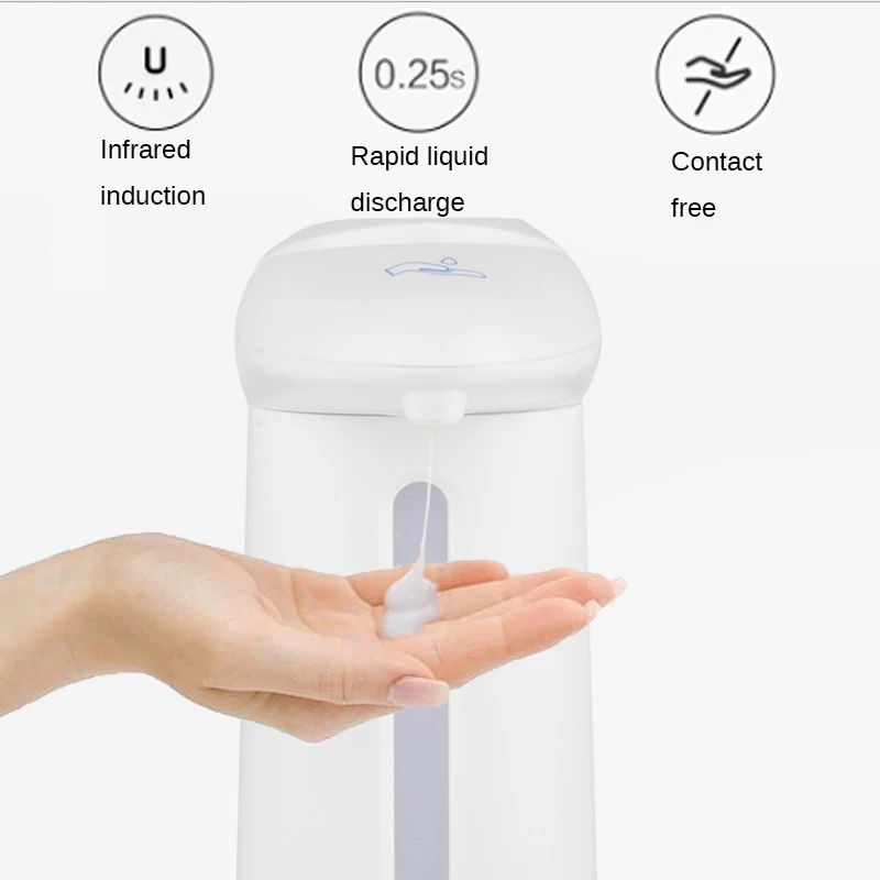 Hand Free Automatic Liquid Soap Dispenser Infrared Smart Sensor Portable Touchless Sanitizer Dispensers for Bathroom Kitchen