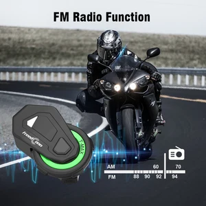 Image 2 - FreedConn auriculares 2 en 1 para casco de motocicleta, audífonos de botón de T MAX M, impermeables, con música, FM, botón grande, 5,0