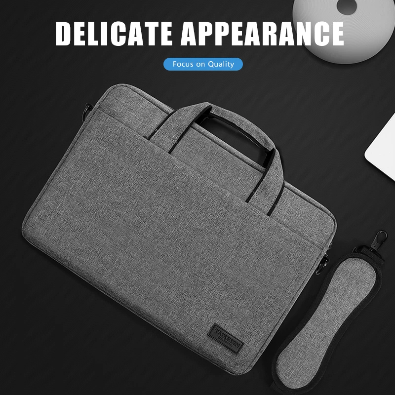 Bolsa do Portátil Bolsa de Ombro para hp Pasta 14 15.6 17 Macbook ar Xiaomi Huawei Lenovo Dell hp Bolsa Luva Case 15 Pro 13 13.3 - Imagem 2