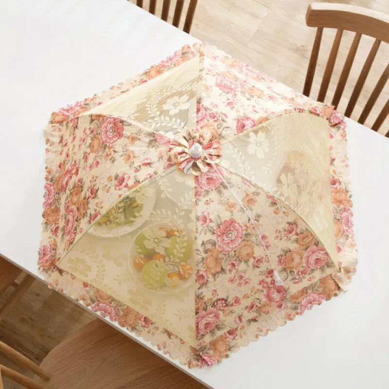 Складная кухонная Крышка для еды тент зонтик крышки пирожных кружевные сетчатые