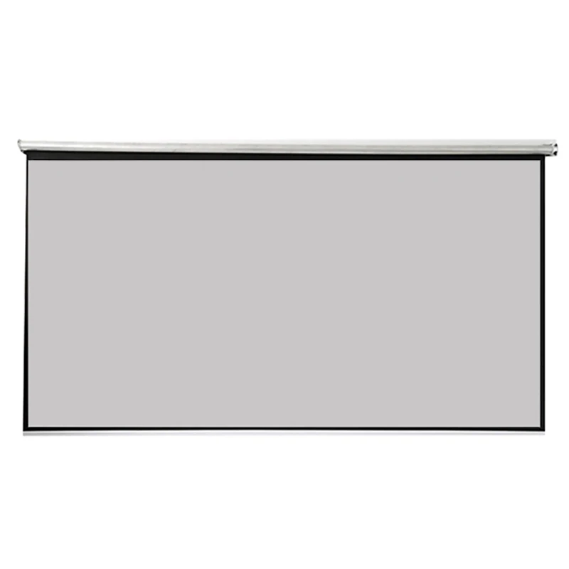 Thinyou Matte Gray Fabric Fiber Glass 100 inch 4:3 Hand Projector Screen Home Cinema Curtain 3D HD Screen Wall Mounted