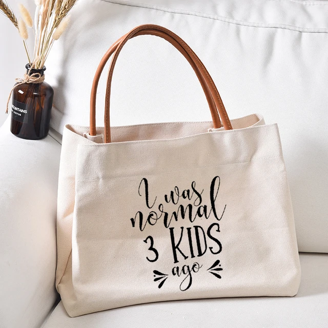 Modern Best Mom Ever Cotton Canvas Tote Bag