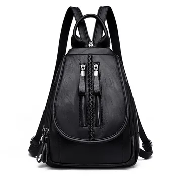 

Fashion Women Backpack High Quality Youth PU Leather Backpacks for Teenage Girls Female School Shoulder Bag Bagpack WH34