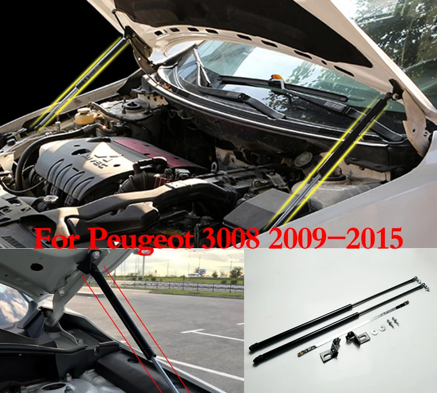 

For Peugeot 3008 2009-2015 Car-styling Refit Bonnet Hood Gas Shock Lift Strut Bars