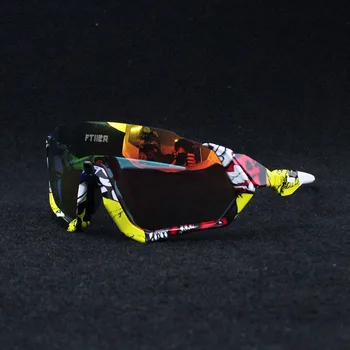 

Colorful 3 Lens TR90 Men's Polarized Bicycle Sunglasses Half Frame Sports Goggles Cycling Bike Sunglasses Riding Fishing Eyewear