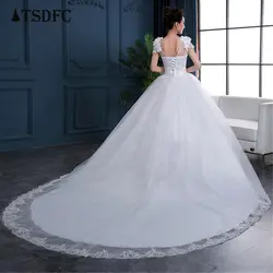 Свадебное платье с рукавами 2019 Vestidos de novia винтажное кружевное платье с вырезом Свадебное платье с открытой спиной Платья 2018 с вышивкой