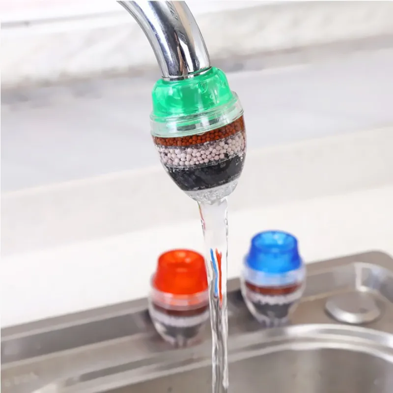 

Simple Water Filters Round Faucet Filter Tap Purifier Home Kitchen Activated Carbon Healthy and Safety Water Filter System