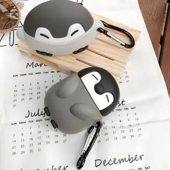 

Cute Penguin Silicone Protective Cover For Airpods Pro Earphone Box Charging Wireless Bluetooth 1/2/3 For Apple Pods Air Ca Y2M7