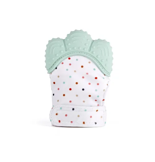 Light green Прорезыватель для зубов; детские перчатки-пустышки для игрушек; Детские Жевательные и кормящие Прорезыватели Для новорожденных; BPA; Бесплатные пастельные варежки; Прорезыватель для зубов для младенцев - Цвет: Light green