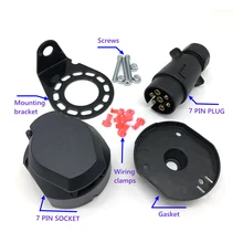 6 шт./компл. 7 контактный разъём прицеп разъем кронштейн гнезда проволочные зажимы комплект прокладок прицеп адаптер для лодки Грузовик Караван