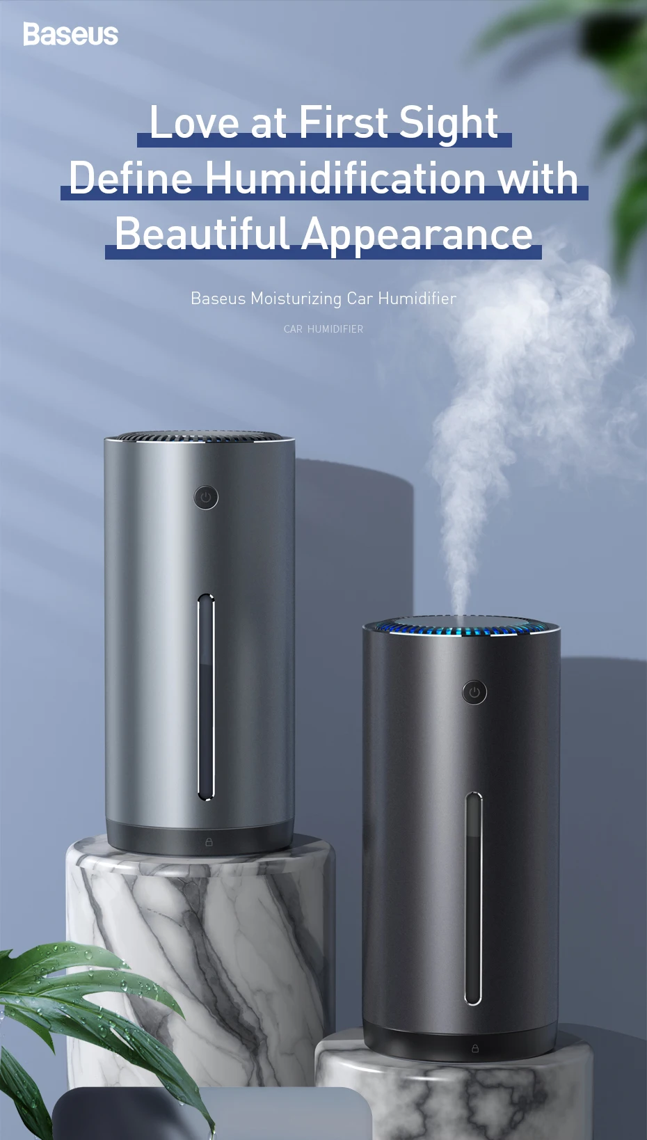 Baseus CRJSQ01 300ml Aluminum Air Humidifier Aroma Essential Oil Diffuser for Home Office Car Air Purifier Nano Spray Mute Clean Air Care Baseus CRJSQ01 300ml Aluminum Air Humidifier Aroma Essential Oil Diffuser for Home Office Car Air Purifier Nano Spray Mute Clean Air Care