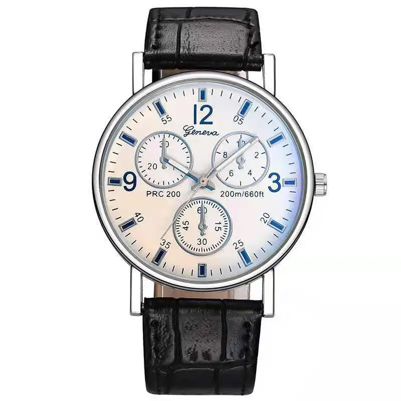 

Blueray Watch Unisex WOMEN'S Watch Fashion MEN'S Table Leather Belt Quartz Watch Derivative Hot Selling Supply