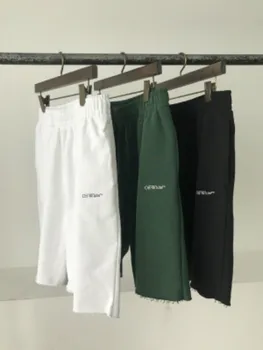 

FW012 Fashion Classic Trendy Brand luxry design Gradient Arrow Letter Logo Print Terry Casual Shorts for Men F1