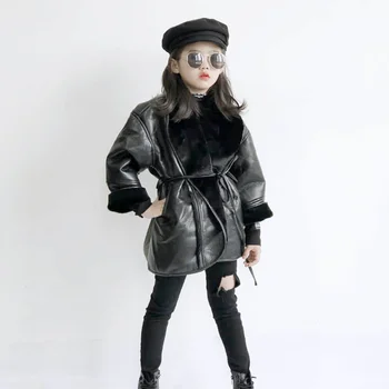 

Girls' jacket 2020 autumn and winter new Korean style super soft washed fur one-piece belt fashion jacket