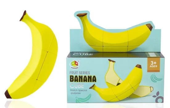 Banana FanXin Fruit Apple/Banana/Lemon Magic Cube Professional Speed Puzzle Twisty Antistress Educational Toys For Children Gift - Цвет: Banana