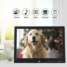 Марко цифровой 12 дюймов портативный HD Цифровая фоторамка часы кинопроигрыватель альбом с пультом дистанционного управления