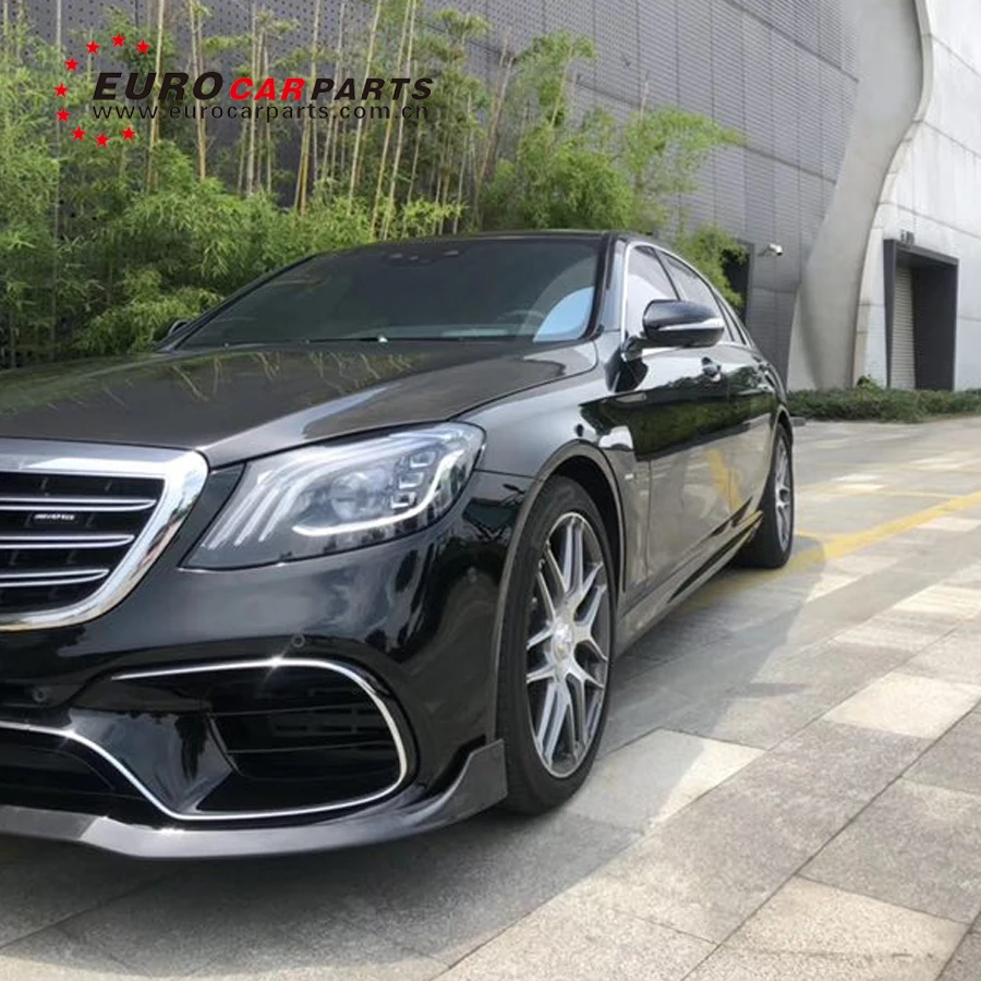 S класс w222 S63 S65 углеродный finber передний спойлер для w222 S63 S65 to B СТИЛЬ УГЛЕРОДНЫЙ finber передний спойлер
