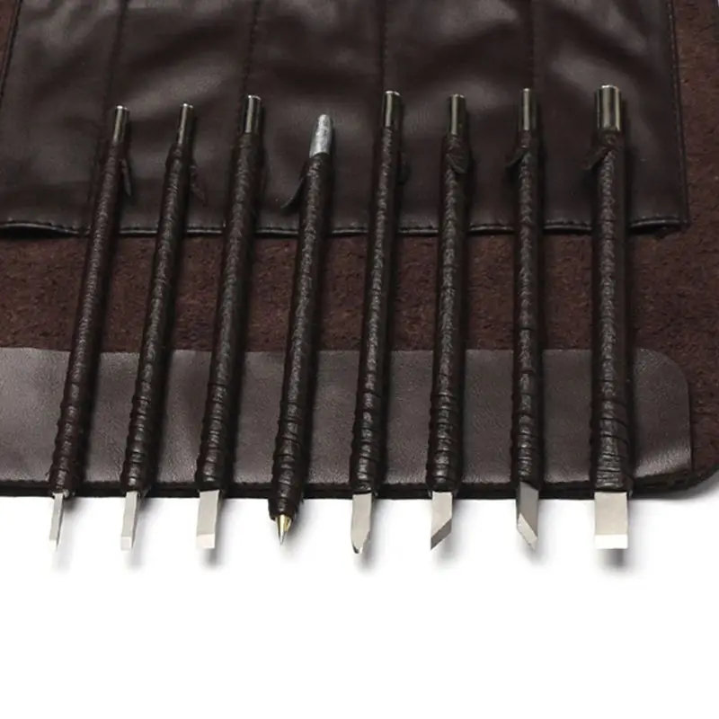 

OOTDTY Hand Tools Tungsten Steel Carving Knife Set Seal Stone Graver Lettering 63HF