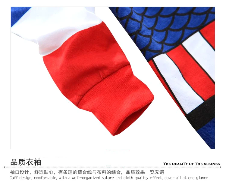 kids cotton pajamas Captain America Spider-Man Batman Superman sets sleepwear baby boys girls Cartoon pijamas nightwear clothes